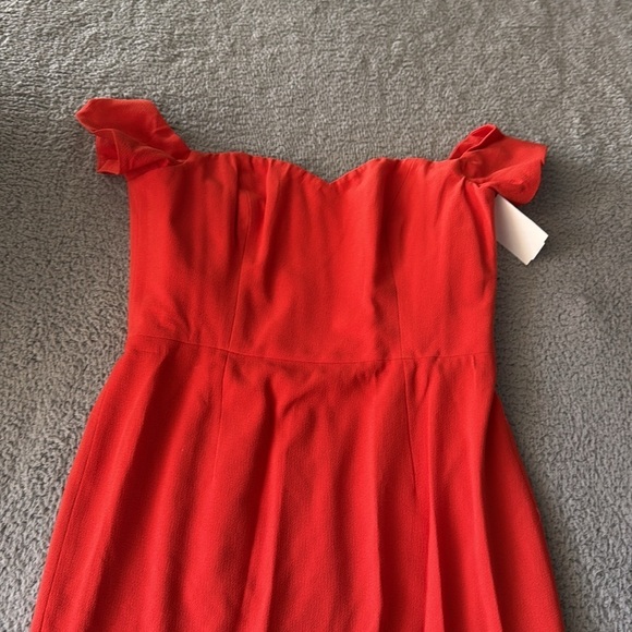 Dress the Population Red Sheath Dress with Flutter Sleeves for Cocktail Size L - Picture 3 of 8